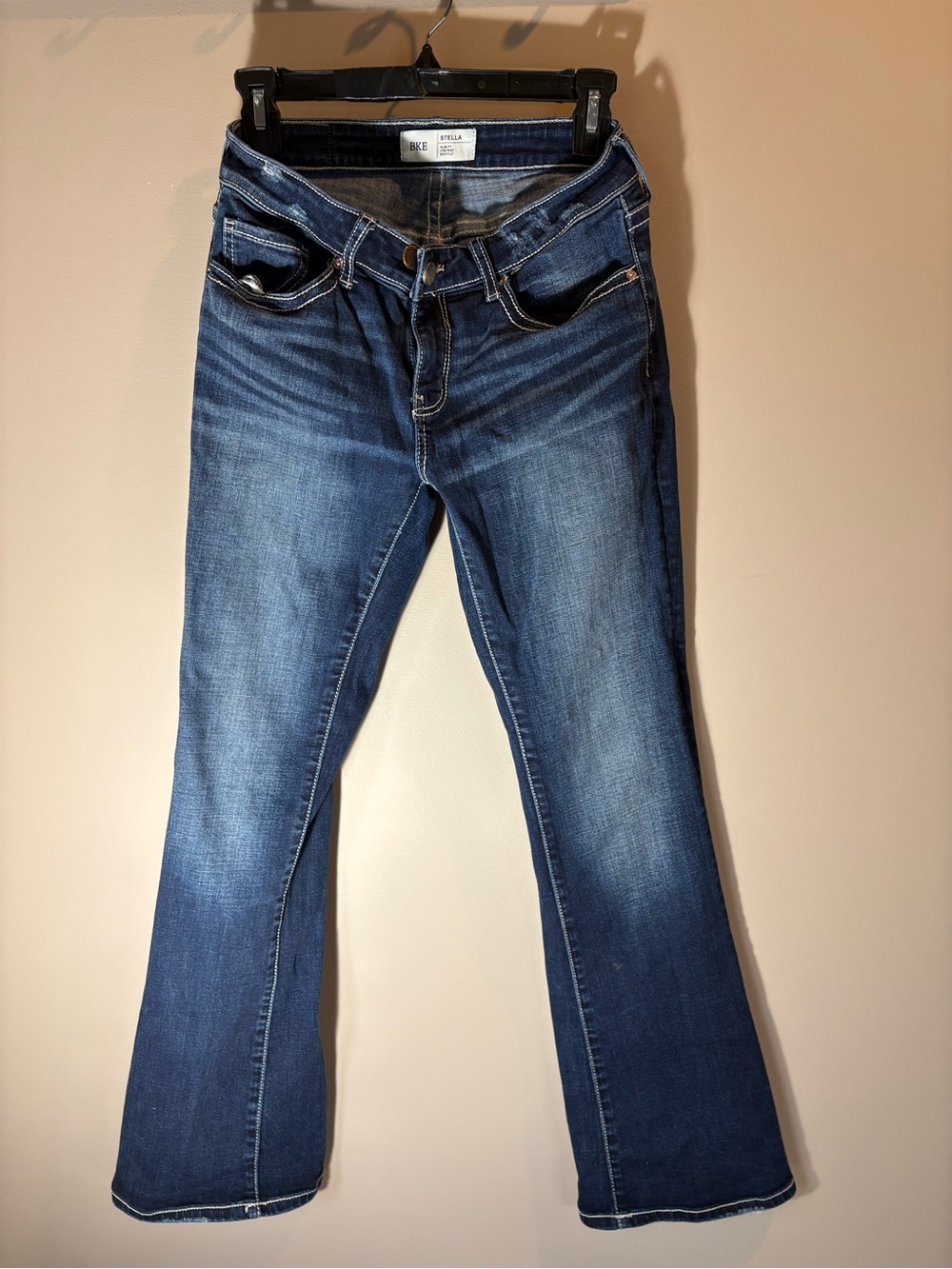 BKE Women's Flare Jeans - Dark Blue Wash